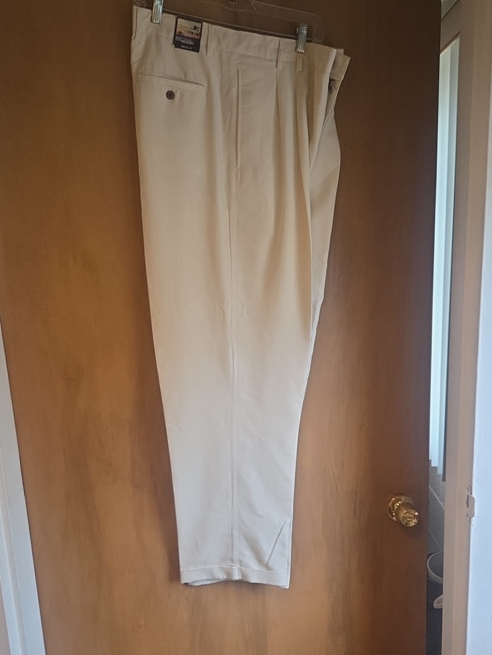 Havanna Jack Men’s Pleated Chino Pants in Cream